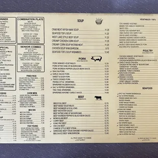 Menu updated July 2024