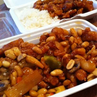 Generl Tso / Kung Pao Same sauce but with added veggies and peanuts