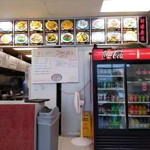 Front counter and menu area.