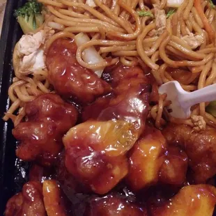 Orange Chicken lo mein.