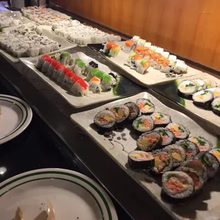 For a classic Chinese buffet they have a good selection of prepared sushi.