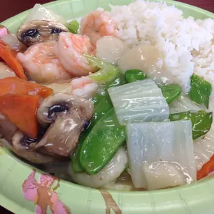 Shrimp with Chinese vegetables