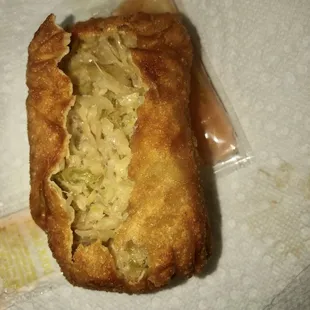 a piece of bread with sauerkraut