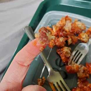 Teeny, tiny piece of beef.