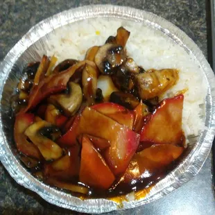 Mushroom pork very dry made me so sick!