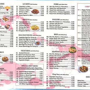 menu, sushi and sashimi