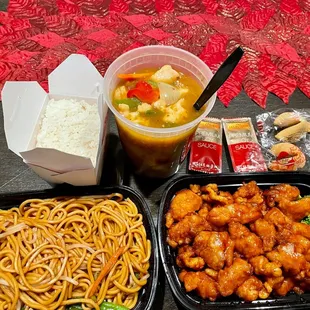 54. Orange Chicken and 56. Curry chicken