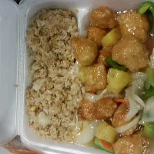 Pineapple chicken combo