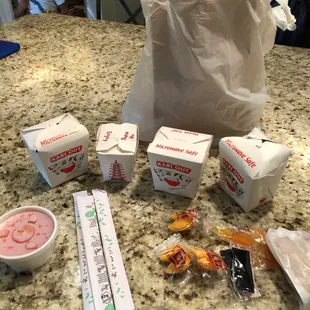 Fried rice (qt), Shrimp Lo Mein, Sweet &amp; Sour Chicken