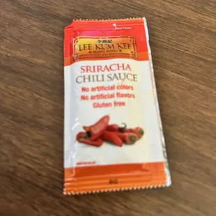 Shitty tasting spicy ketchup packet.