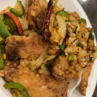 Salt and pepper chicken wings