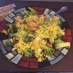 Chicken and broccoli with Pork Fried Rice!