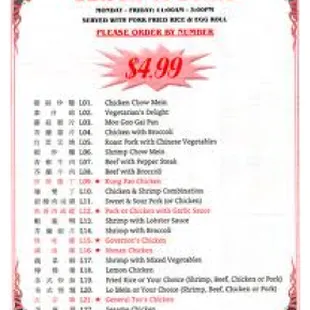 Best Lunch Specials!