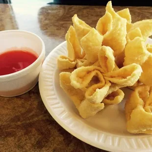 Cream cheese wontons. Very good.