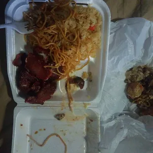 NASTY !!!!So disgusted  half  the plate was thrown  away ! Panda Express  is way better for the price !!