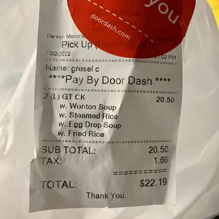 The receipt...unbelievable