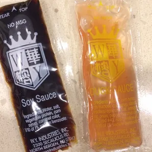 Packets that came with our delivery