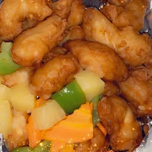 Sweet And Sour Chicken.