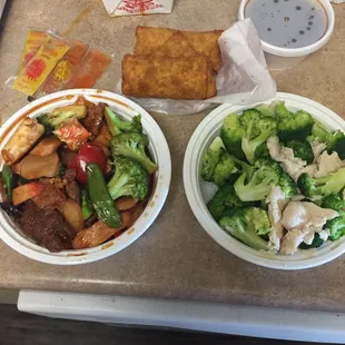 Chicken and broccoli... Happy family