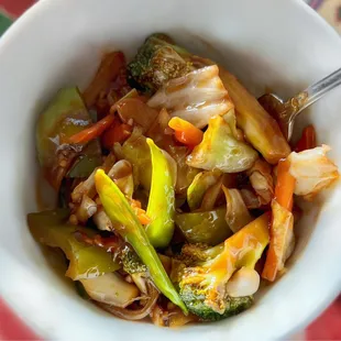 Buddha&apos;s Delight -- fresh, crisp mixed vegetables with a mild brown sauce!