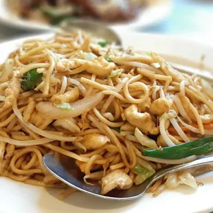 Chicken lo mein..... noodles