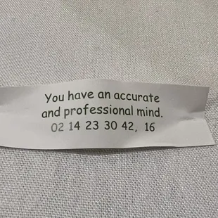 Fortune cookie!
