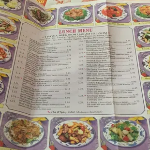 the menu