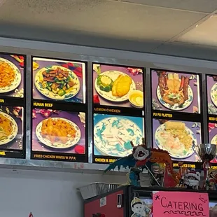the menu of a chinese restaurant