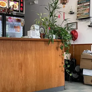 the front desk of a chinese restaurant