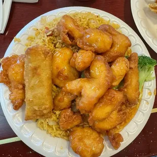 Honey chicken combo plate