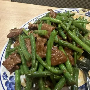 String bean beef