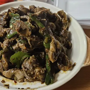 Fried chicken gizzard with jalapeno