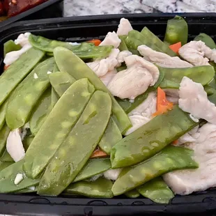 Chicken and Sauteed Snow Peas