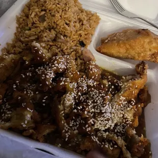 Honey sesame chicken -dark meat.