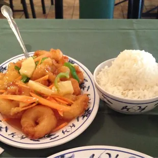 Sweet &amp; sour shrimp.