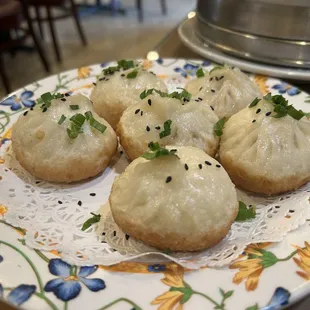Pan fried pork buns.