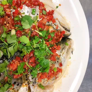 59. Steamed Salmon Fish Head in China Pepper
