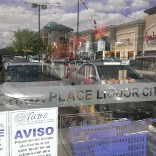 a view of a store window