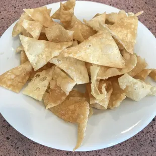 Chips served right away.