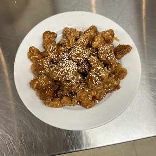 a plate of food on a table