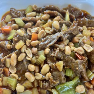 Kung pao Beef! Looked good but My husband ate that! He said it was good!