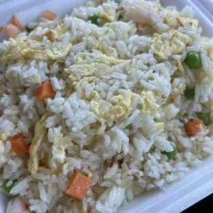 Shrimp fried rice! Enough for two!