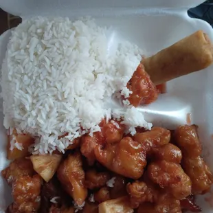 Sweet and Sour Chicken lunch special