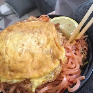 The egg in pad thai almost seems like an afterthought.