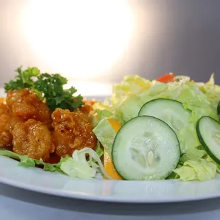 HONEY CRISPY SHRIMP (SPICY) / ORIENTAL SALAD