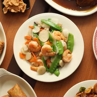 shrimp with snow pea