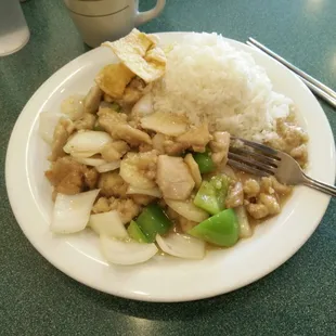 Garlic chicken,  and they made it FAST