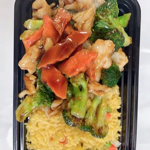 Chickens with mix vegetables