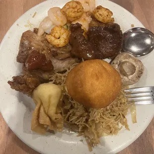 a plate of food on a table