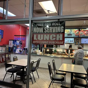 Clean upgraded Chinese restaurant